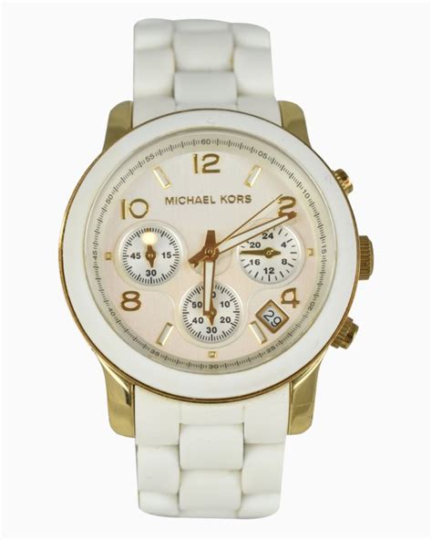 relogio michael kors feminino branco|relógio feminino de pulso.